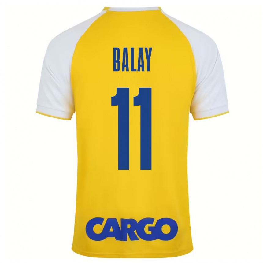 Niño Fútbol Camiseta Yehuda Balay #11 Amarillo Blanco 1ª Equipación 2024/25 Perú