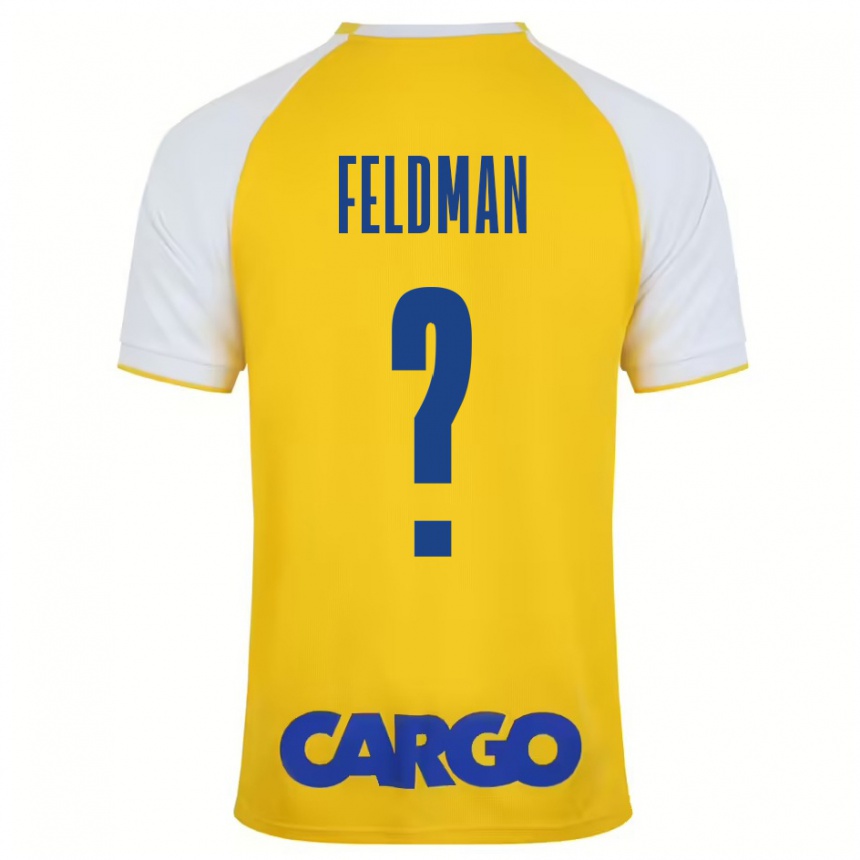 Niño Fútbol Camiseta Ron Feldman #0 Amarillo Blanco 1ª Equipación 2024/25 Perú