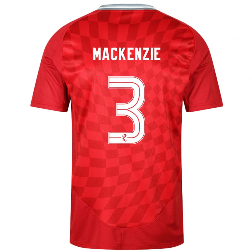 Niño Fútbol Camiseta Jack Mackenzie #3 Rojo 1ª Equipación 2024/25 Perú