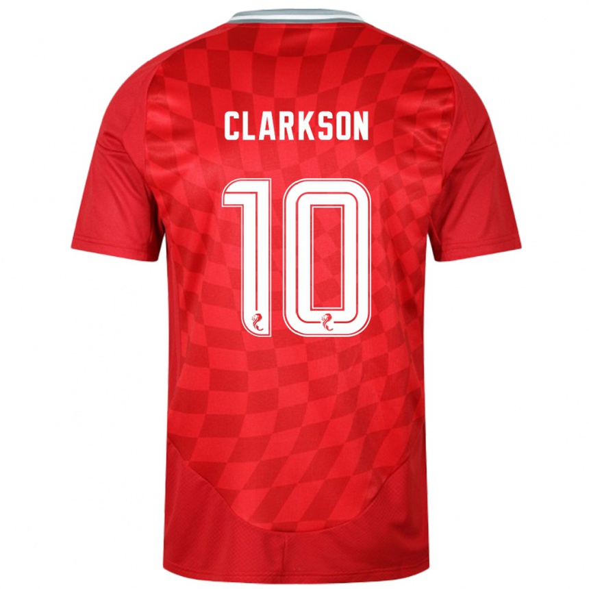 Niño Fútbol Camiseta Leighton Clarkson #10 Rojo 1ª Equipación 2024/25 Perú