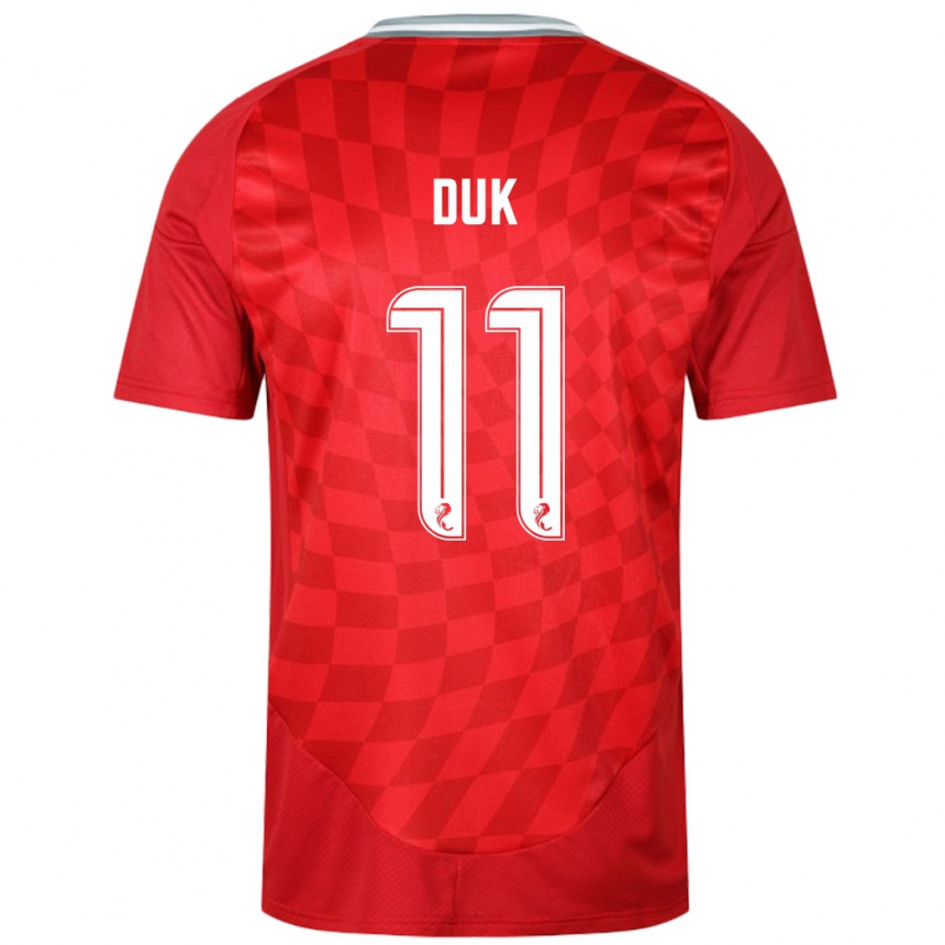 Niño Fútbol Camiseta Duk #11 Rojo 1ª Equipación 2024/25 Perú