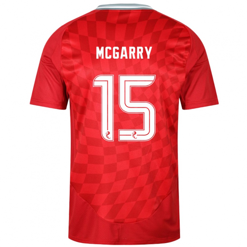 Niño Fútbol Camiseta James Mcgarry #15 Rojo 1ª Equipación 2024/25 Perú