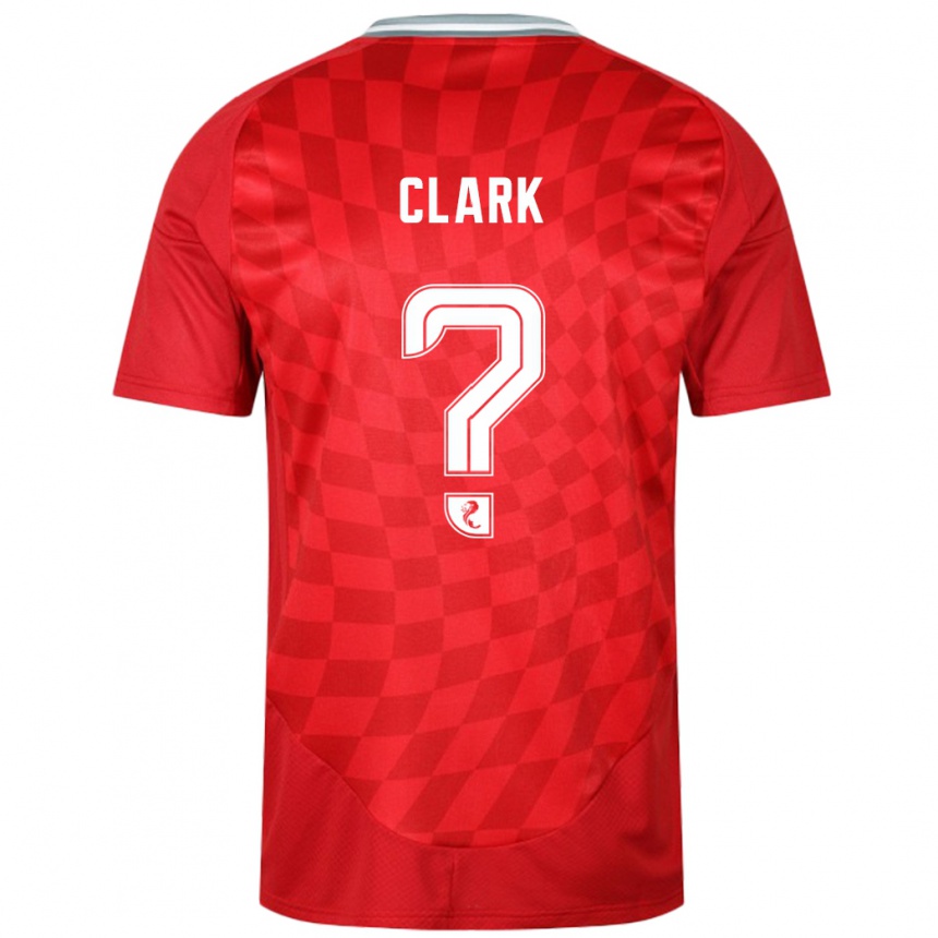 Niño Fútbol Camiseta Ellis Clark #0 Rojo 1ª Equipación 2024/25 Perú