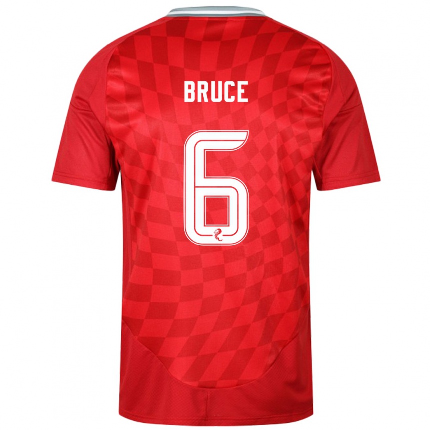 Niño Fútbol Camiseta Natasha Bruce #6 Rojo 1ª Equipación 2024/25 Perú