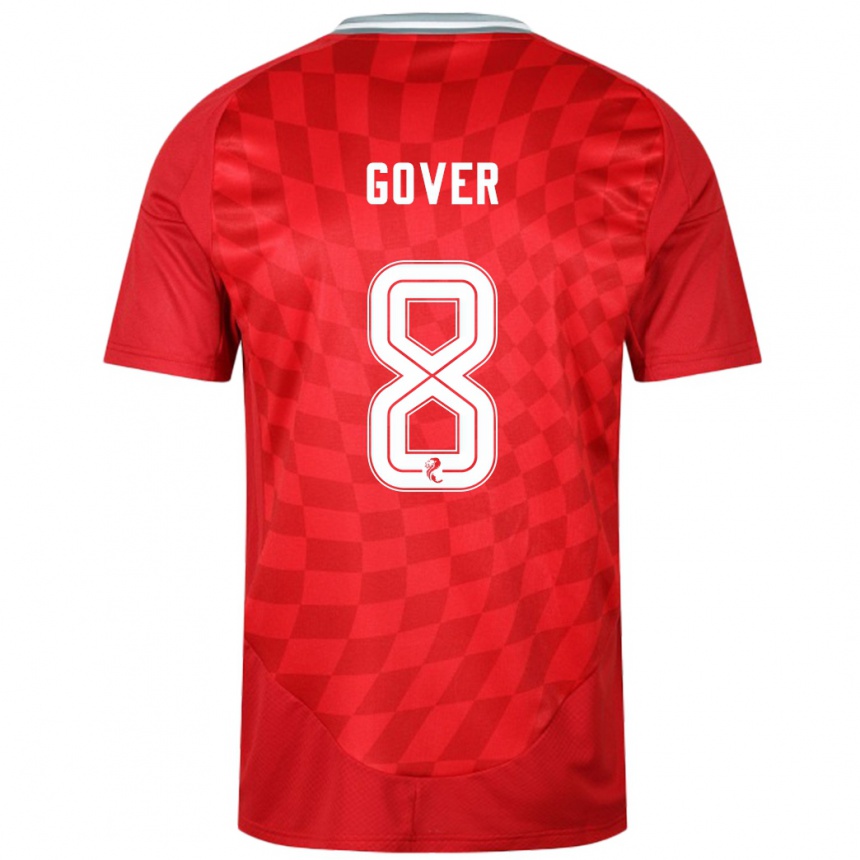 Niño Fútbol Camiseta Chloe Gover #8 Rojo 1ª Equipación 2024/25 Perú