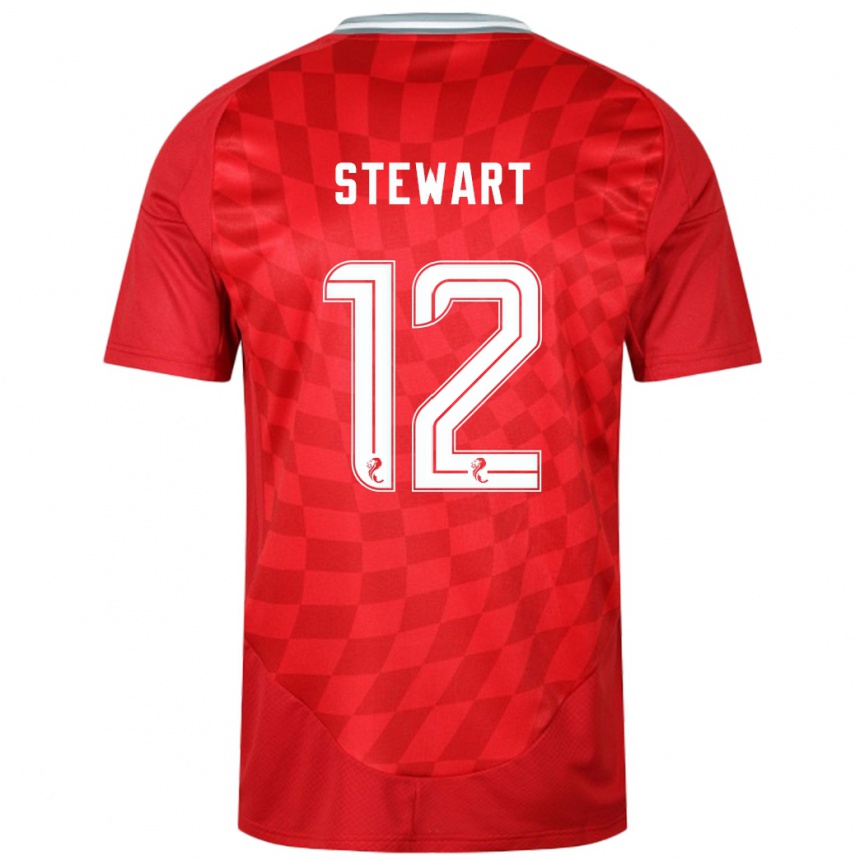 Niño Fútbol Camiseta Hannah Stewart #12 Rojo 1ª Equipación 2024/25 Perú