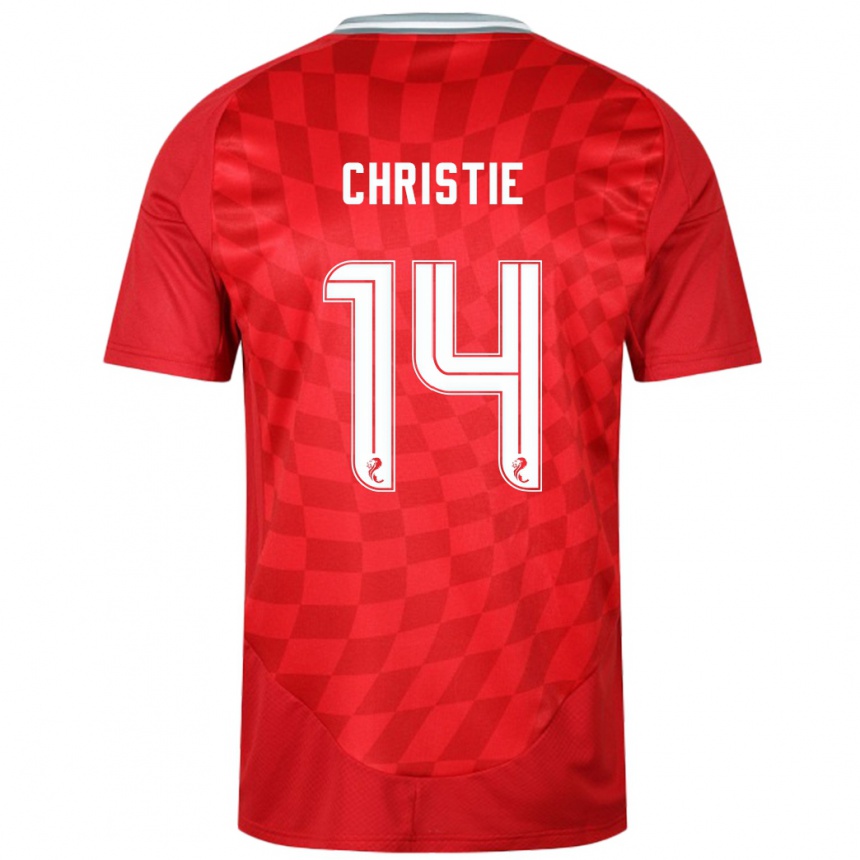 Niño Fútbol Camiseta Mya Christie #14 Rojo 1ª Equipación 2024/25 Perú