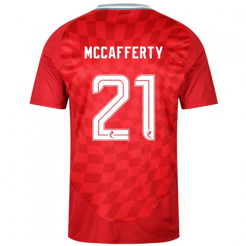 Niño Fútbol Camiseta Eirinn Mccafferty #21 Rojo 1ª Equipación 2024/25 Perú