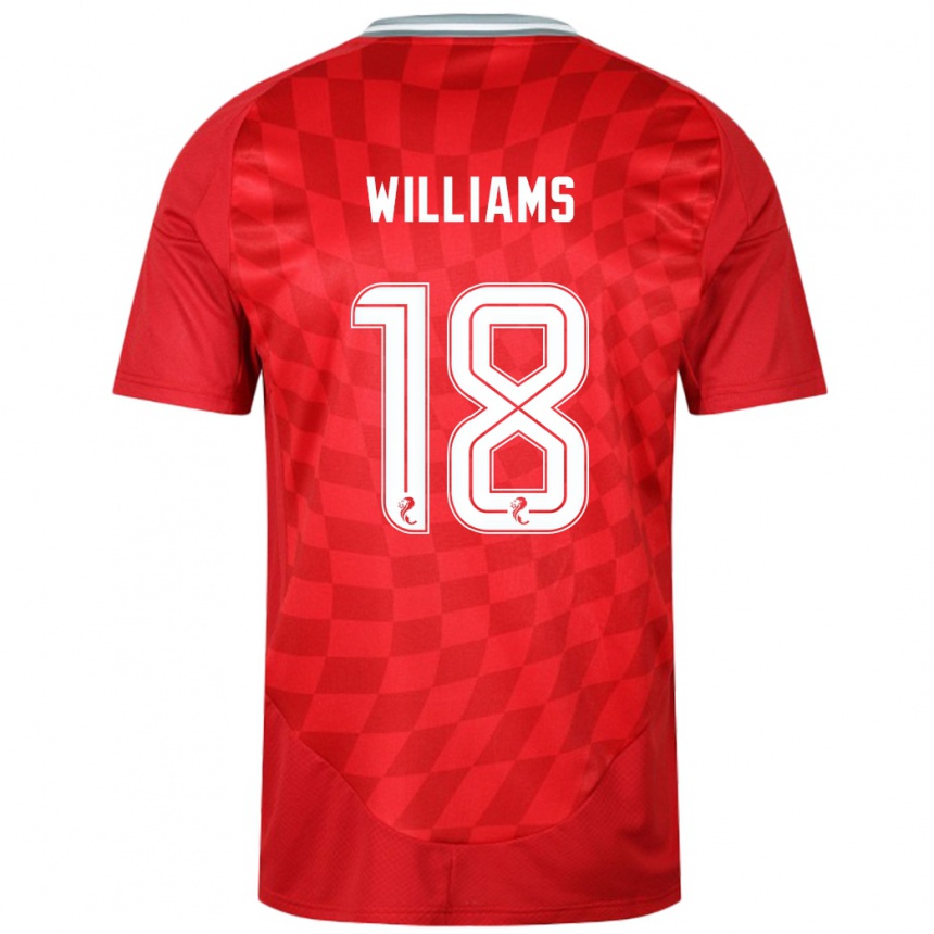 Niño Fútbol Camiseta Rhys Williams #18 Rojo 1ª Equipación 2024/25 Perú