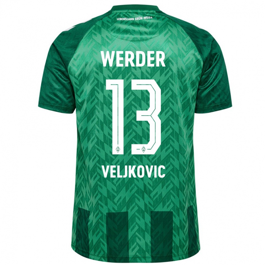 Niño Fútbol Camiseta Milos Veljkovic #13 Verde 1ª Equipación 2024/25 Perú