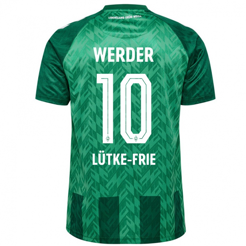 Niño Fútbol Camiseta Dennis Lütke-Frie #10 Verde 1ª Equipación 2024/25 Perú