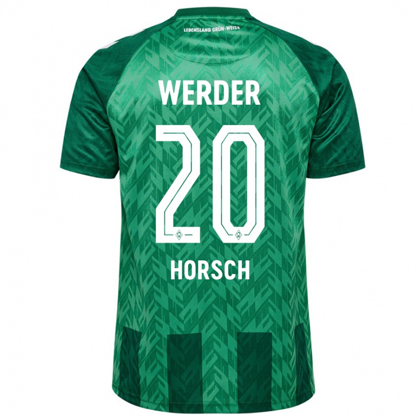 Niño Fútbol Camiseta Jonas Horsch #20 Verde 1ª Equipación 2024/25 Perú