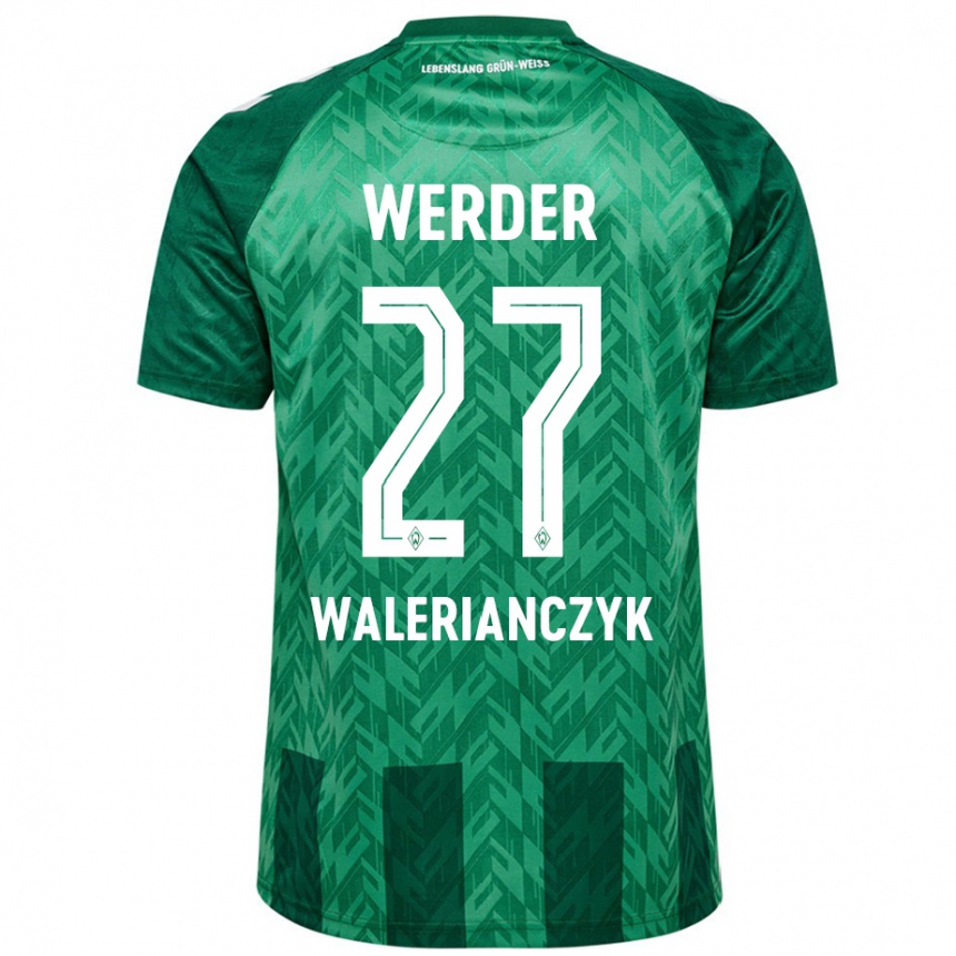 Niño Fútbol Camiseta Dennis Walerianczyk #27 Verde 1ª Equipación 2024/25 Perú