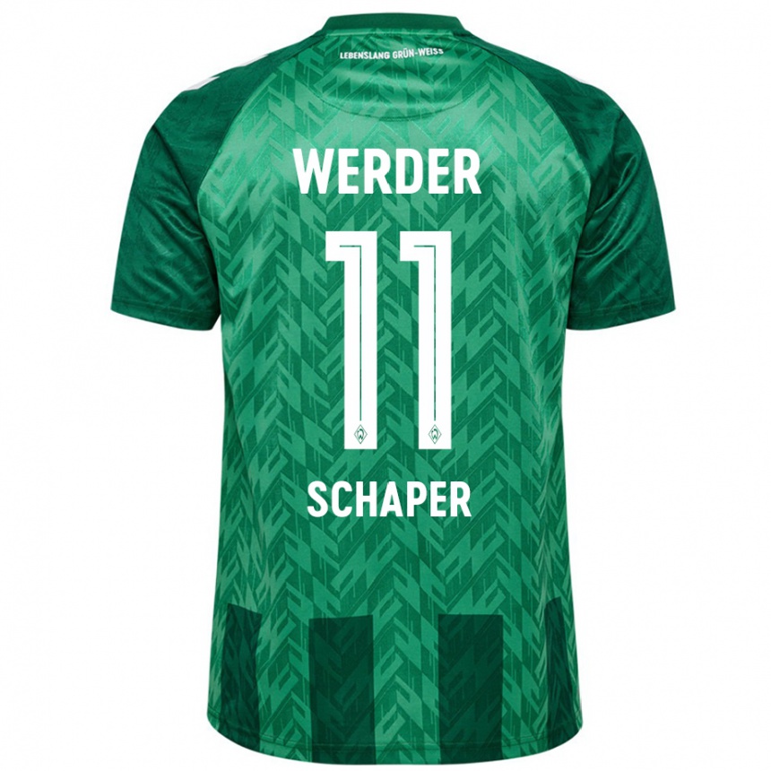 Niño Fútbol Camiseta Wilken Schaper #11 Verde 1ª Equipación 2024/25 Perú