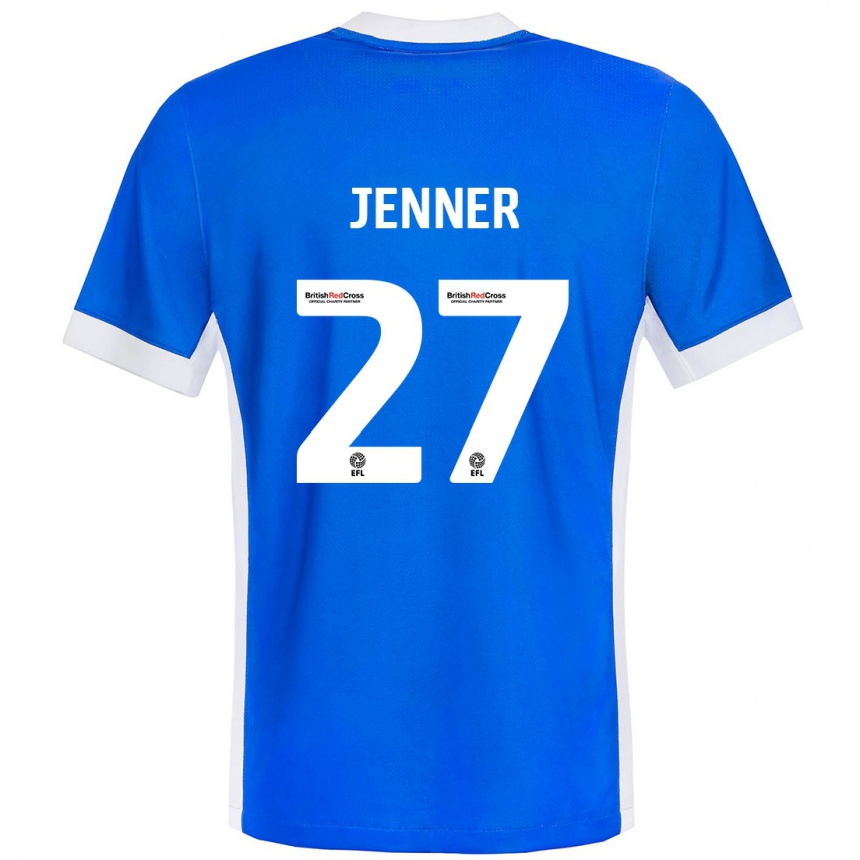 Niño Fútbol Camiseta Abbi Jenner #27 Azul Blanco 1ª Equipación 2024/25 Perú