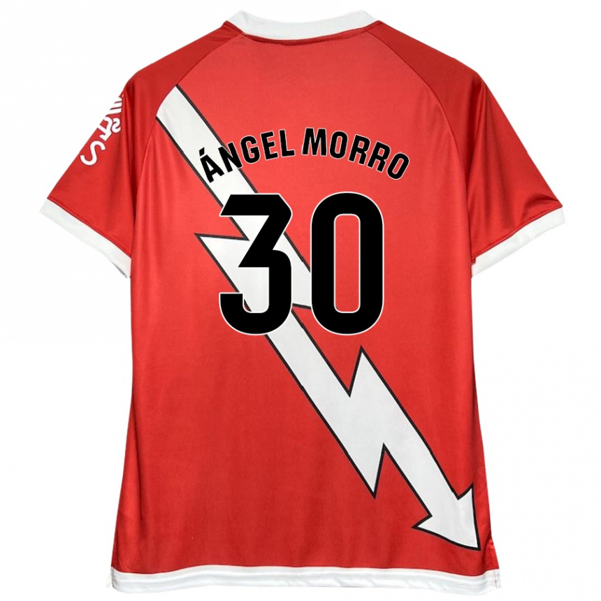 Niño Fútbol Camiseta Miguel Ángel Morro #30 Blanco Rojo 1ª Equipación 2024/25 Perú