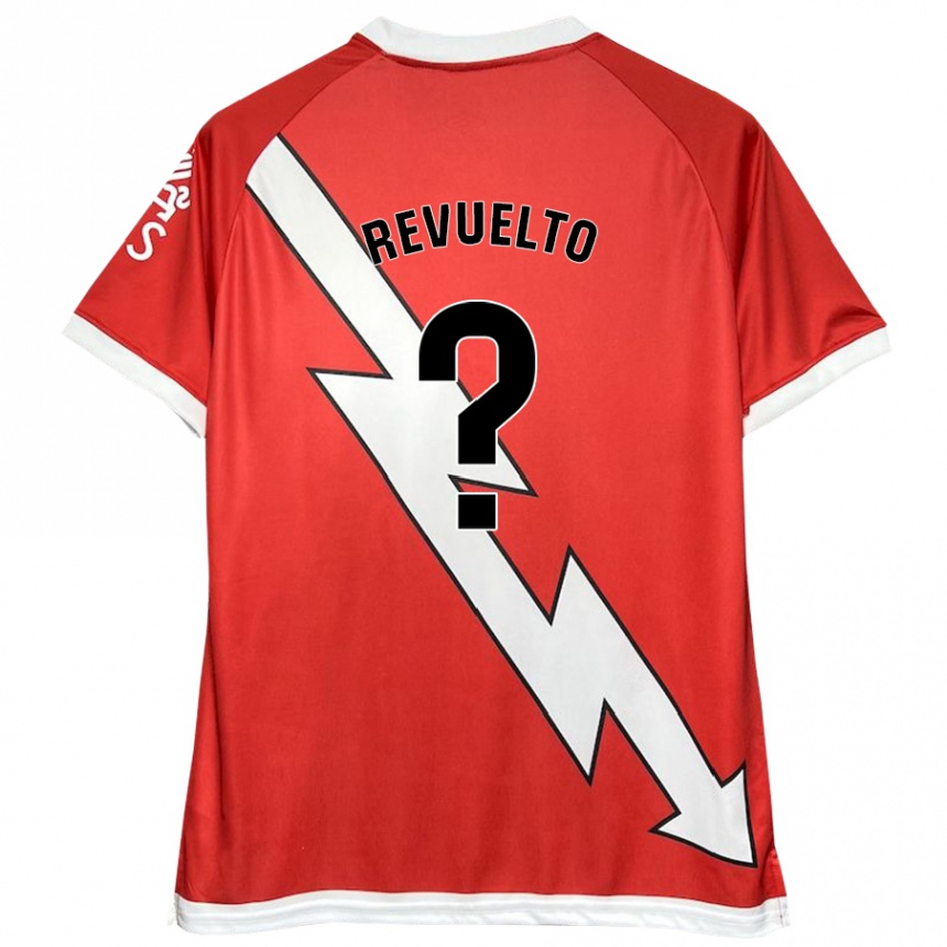 Niño Fútbol Camiseta Víctor Revuelto #0 Blanco Rojo 1ª Equipación 2024/25 Perú