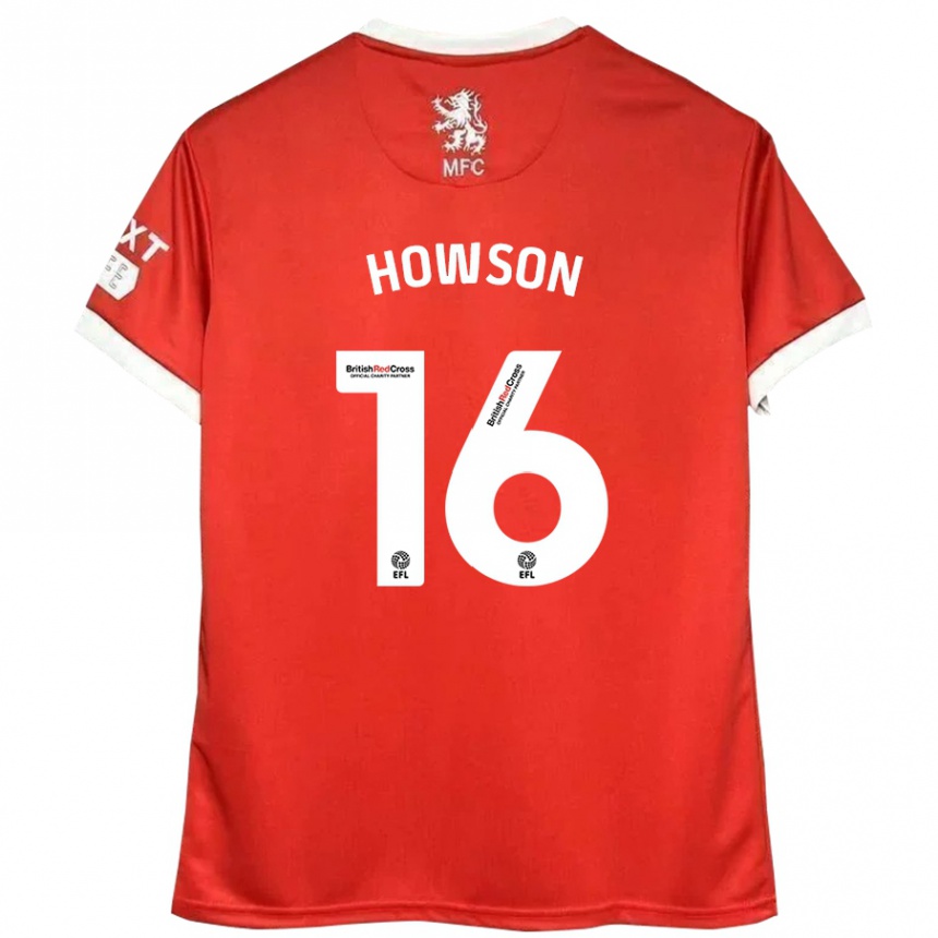 Niño Fútbol Camiseta Jonathan Howson #16 Rojo Blanco 1ª Equipación 2024/25 Perú