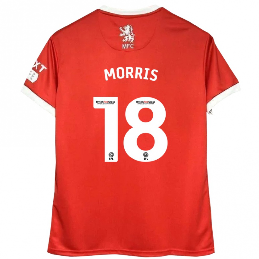 Niño Fútbol Camiseta Aidan Morris #18 Rojo Blanco 1ª Equipación 2024/25 Perú