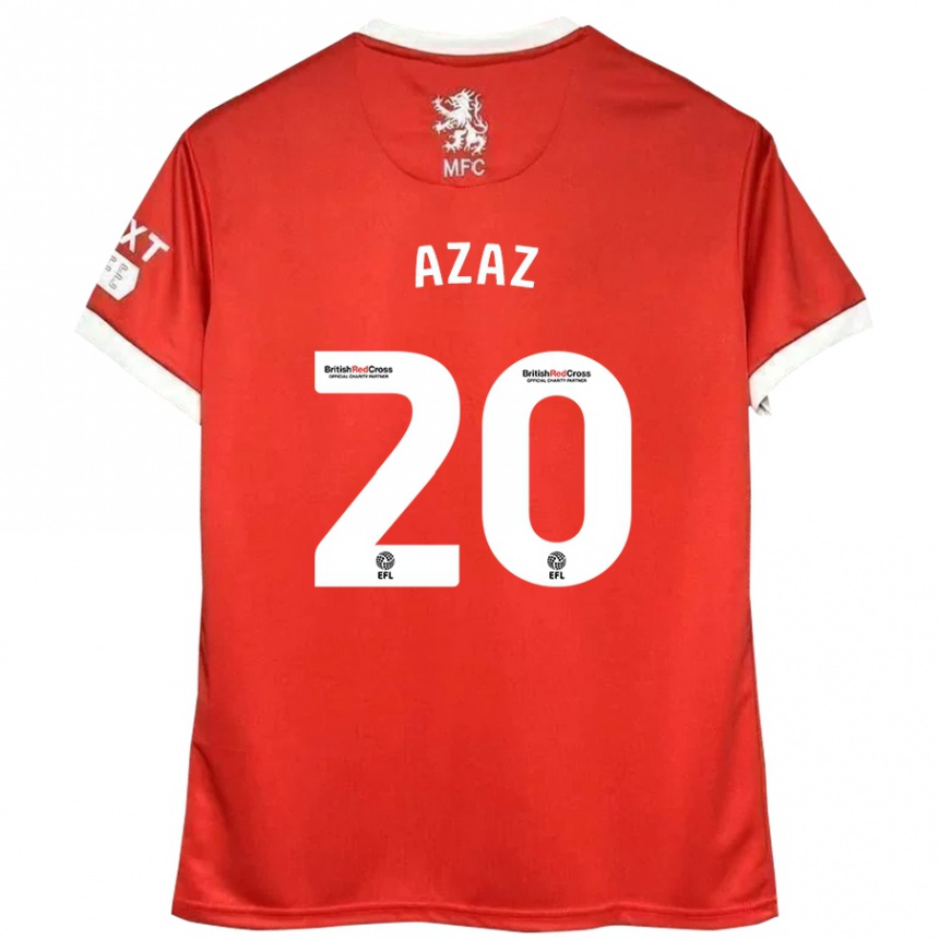 Niño Fútbol Camiseta Finn Azaz #20 Rojo Blanco 1ª Equipación 2024/25 Perú