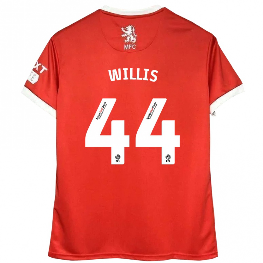 Niño Fútbol Camiseta Pharrell Willis #44 Rojo Blanco 1ª Equipación 2024/25 Perú