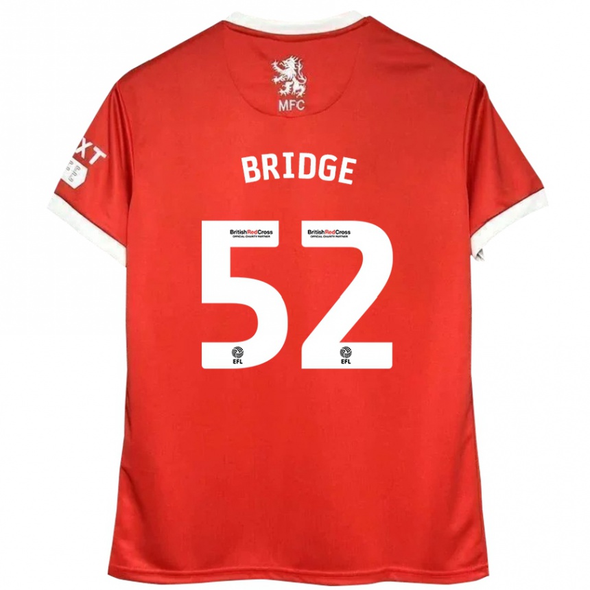 Niño Fútbol Camiseta Aj Bridge #52 Rojo Blanco 1ª Equipación 2024/25 Perú