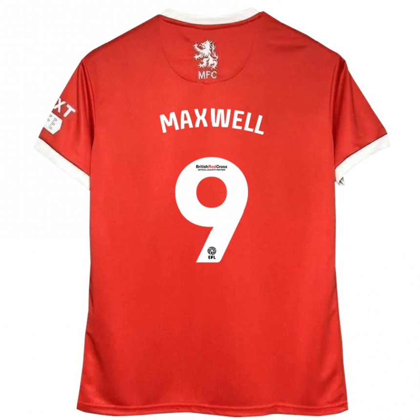 Niño Fútbol Camiseta Armani Maxwell #9 Rojo Blanco 1ª Equipación 2024/25 Perú