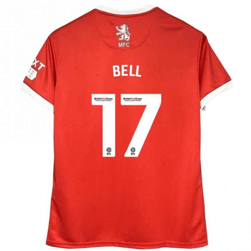 Niño Fútbol Camiseta Millie Bell #17 Rojo Blanco 1ª Equipación 2024/25 Perú