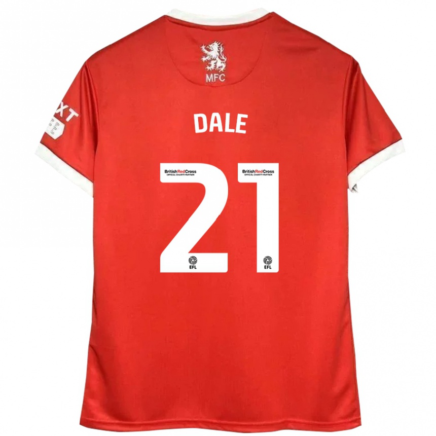 Niño Fútbol Camiseta Faye Dale #21 Rojo Blanco 1ª Equipación 2024/25 Perú