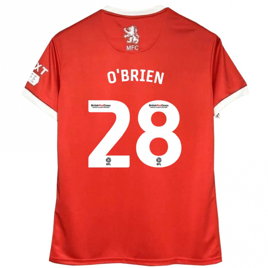 Niño Fútbol Camiseta Lewis O'brien #28 Rojo Blanco 1ª Equipación 2024/25 Perú