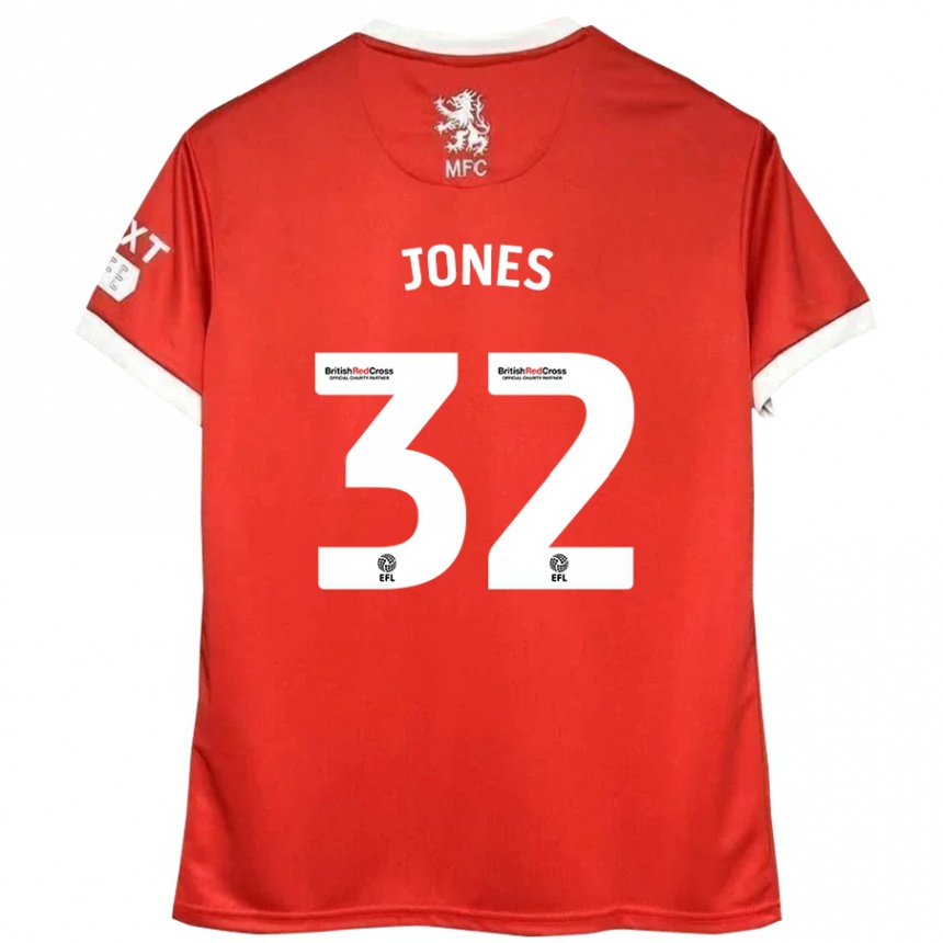 Niño Fútbol Camiseta Jamie Jones #32 Rojo Blanco 1ª Equipación 2024/25 Perú