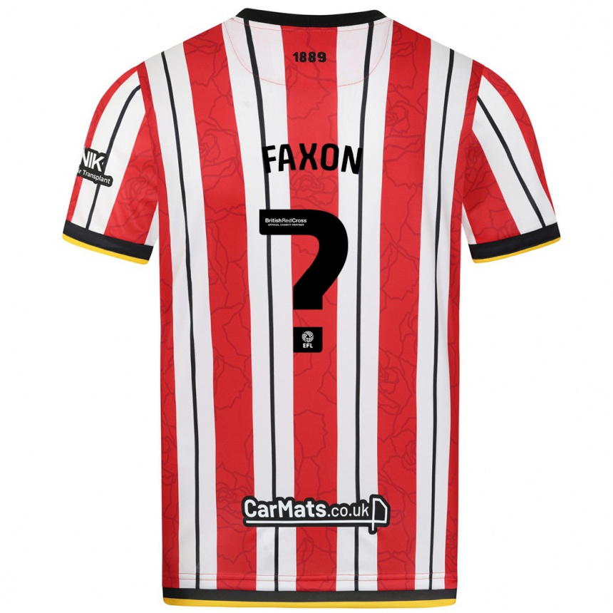 Niño Fútbol Camiseta Luke Faxon #0 Rojo Blanco Rayas 1ª Equipación 2024/25 Perú