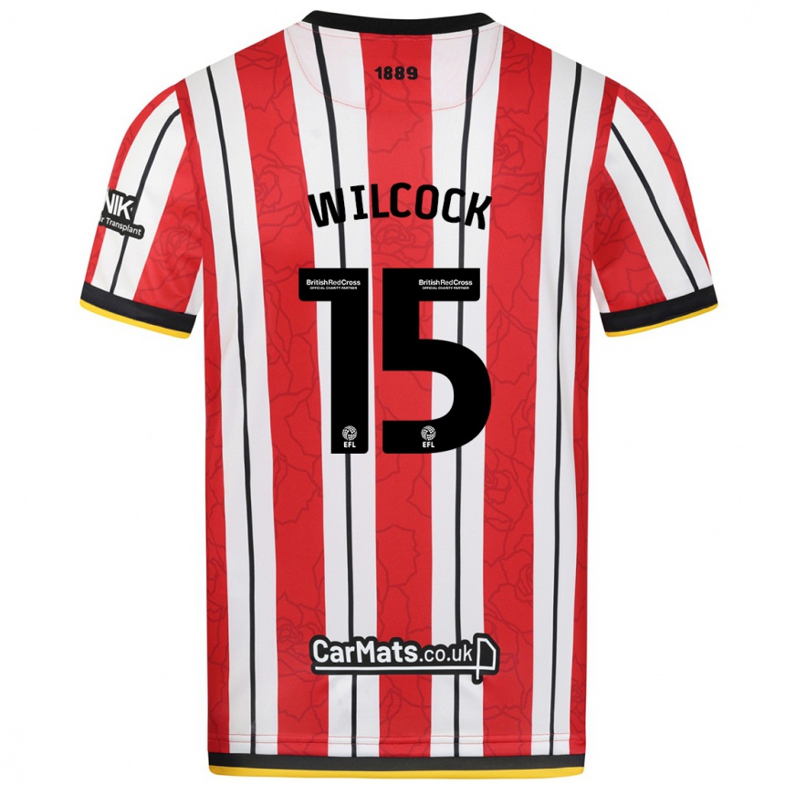 Niño Fútbol Camiseta Tamara Wilcock #15 Rojo Blanco Rayas 1ª Equipación 2024/25 Perú