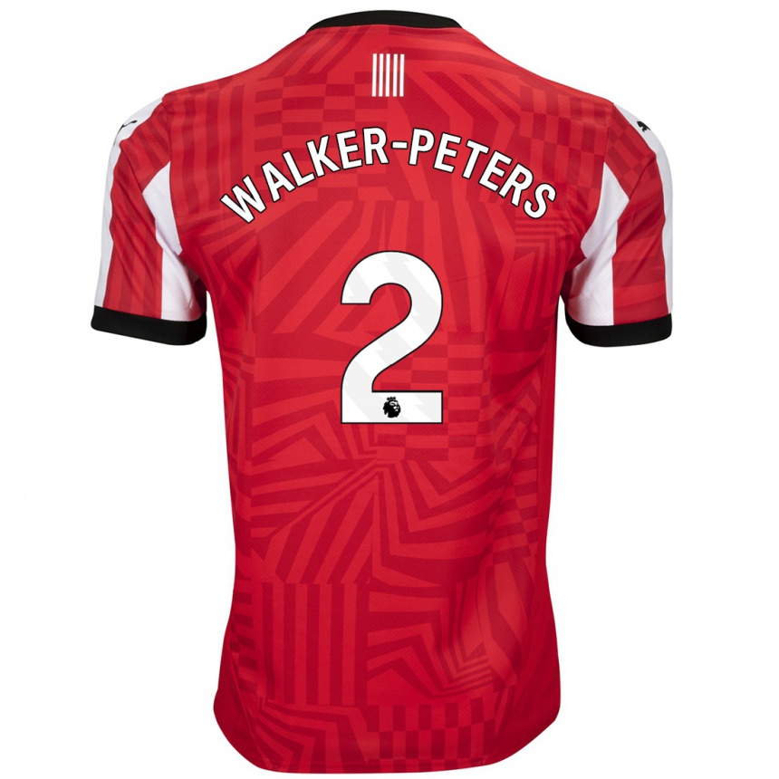 Niño Fútbol Camiseta Kyle Walker-Peters #2 Rojo Blanco 1ª Equipación 2024/25 Perú