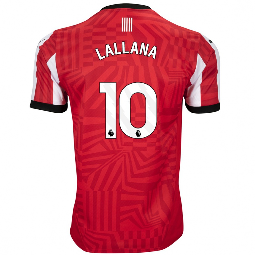 Niño Fútbol Camiseta Adam Lallana #10 Rojo Blanco 1ª Equipación 2024/25 Perú