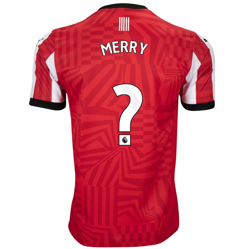 Niño Fútbol Camiseta Will Merry #0 Rojo Blanco 1ª Equipación 2024/25 Perú