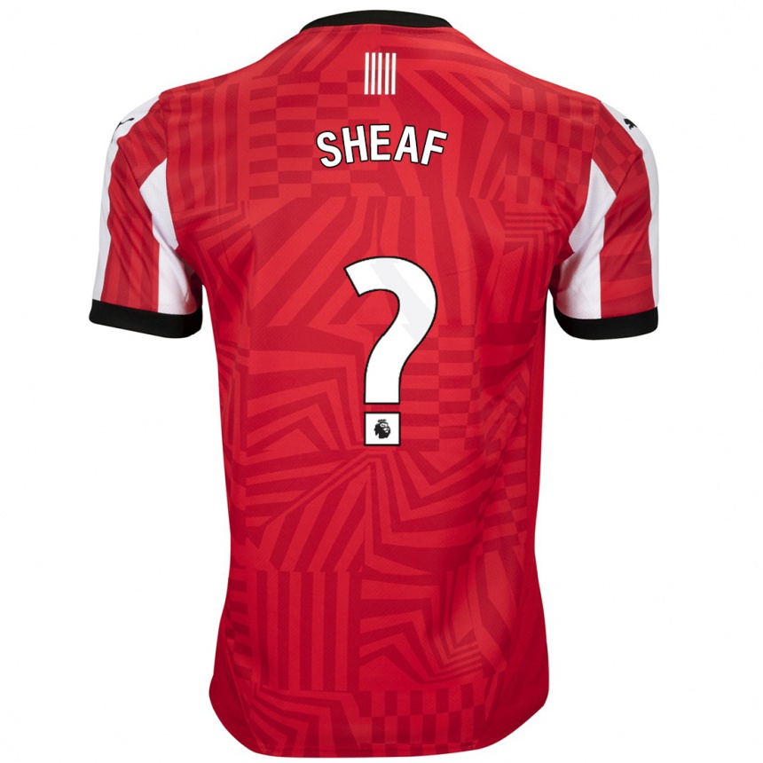 Niño Fútbol Camiseta Ben Sheaf #0 Rojo Blanco 1ª Equipación 2024/25 Perú