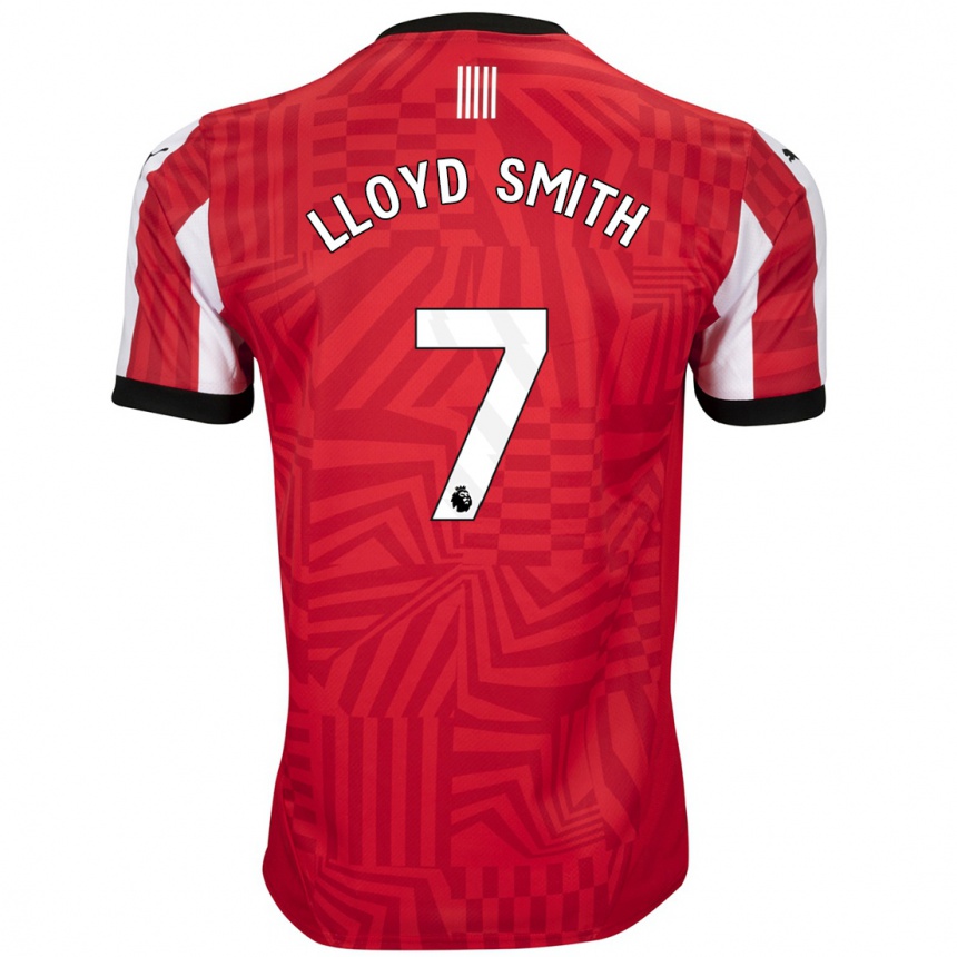 Niño Fútbol Camiseta Lexi Lloyd-Smith #7 Rojo Blanco 1ª Equipación 2024/25 Perú