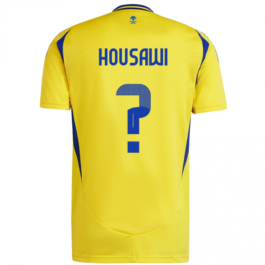 Niño Fútbol Camiseta Asser Housawi #0 Amarillo Azul 1ª Equipación 2024/25 Perú