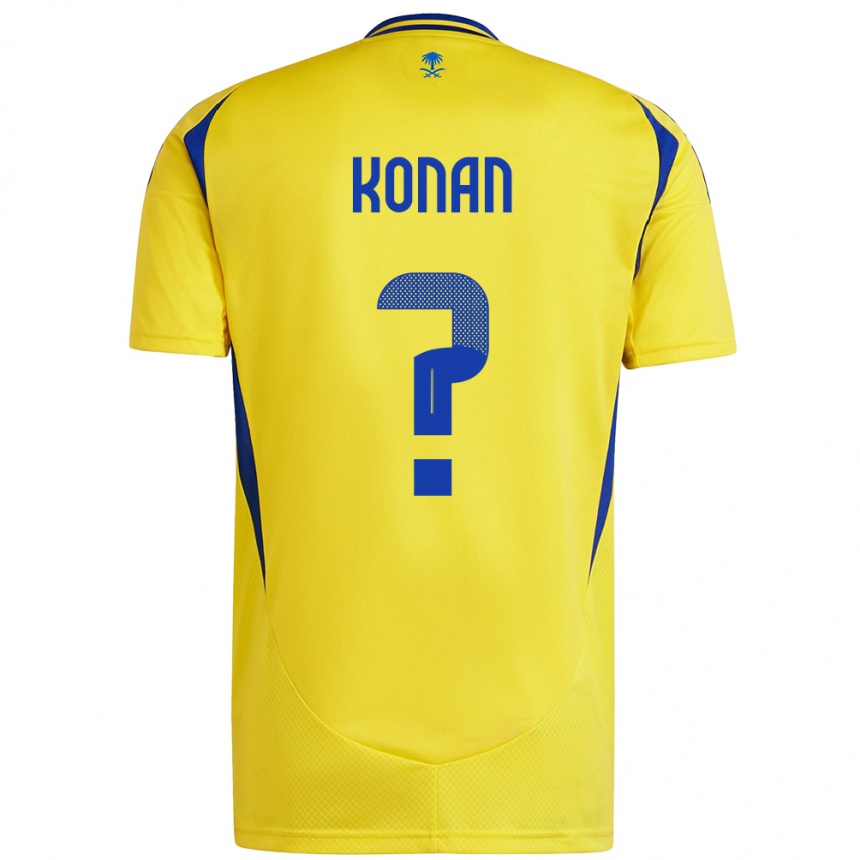 Niño Fútbol Camiseta Ghislain Konan #0 Amarillo Azul 1ª Equipación 2024/25 Perú