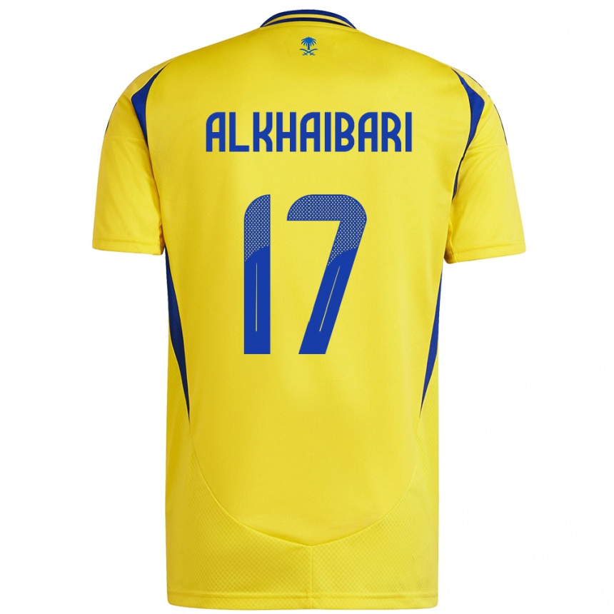 Niño Fútbol Camiseta Abdullah Al-Khaibari #17 Amarillo Azul 1ª Equipación 2024/25 Perú