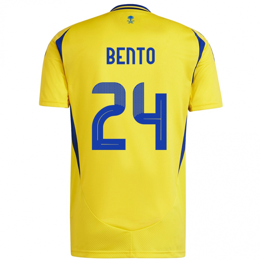 Niño Fútbol Camiseta Bento #24 Amarillo Azul 1ª Equipación 2024/25 Perú