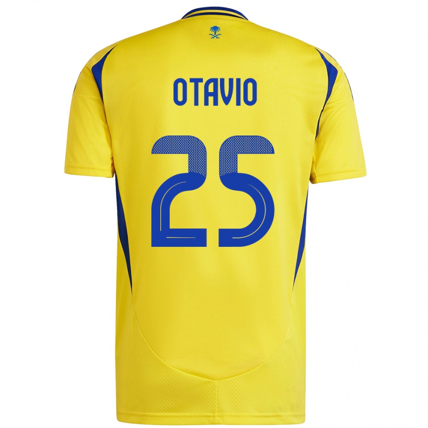 Niño Fútbol Camiseta Otavio #25 Amarillo Azul 1ª Equipación 2024/25 Perú