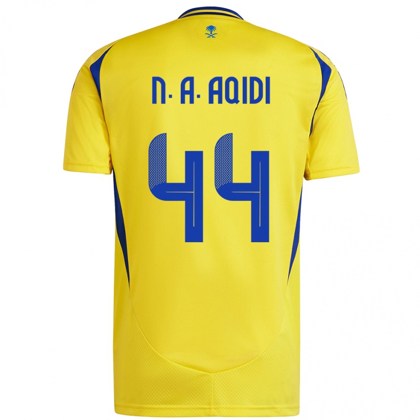 Niño Fútbol Camiseta Nawaf Al-Aqidi #44 Amarillo Azul 1ª Equipación 2024/25 Perú