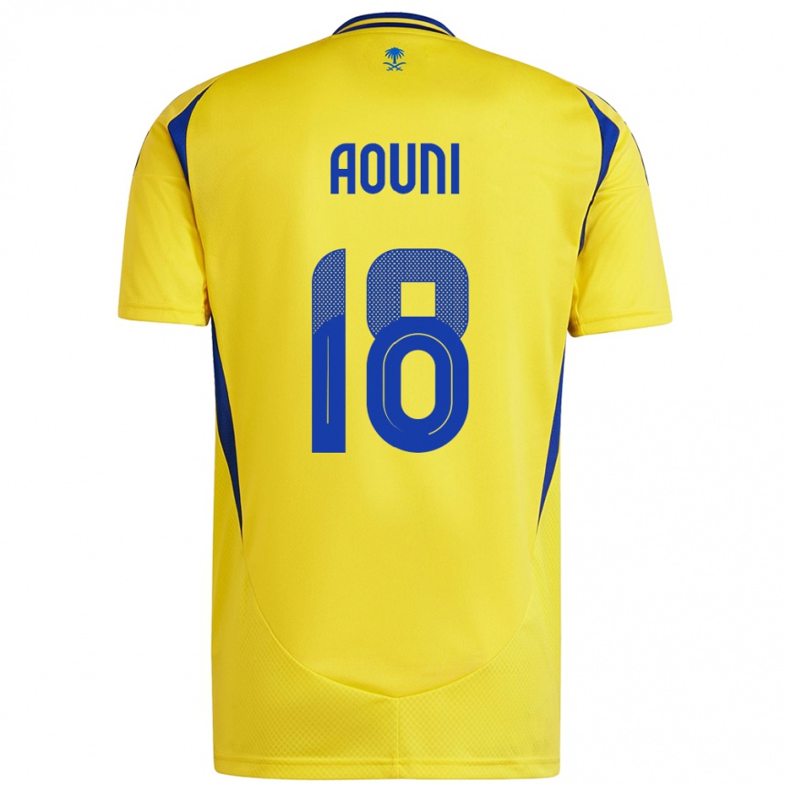 Niño Fútbol Camiseta Samia Aouni #18 Amarillo Azul 1ª Equipación 2024/25 Perú