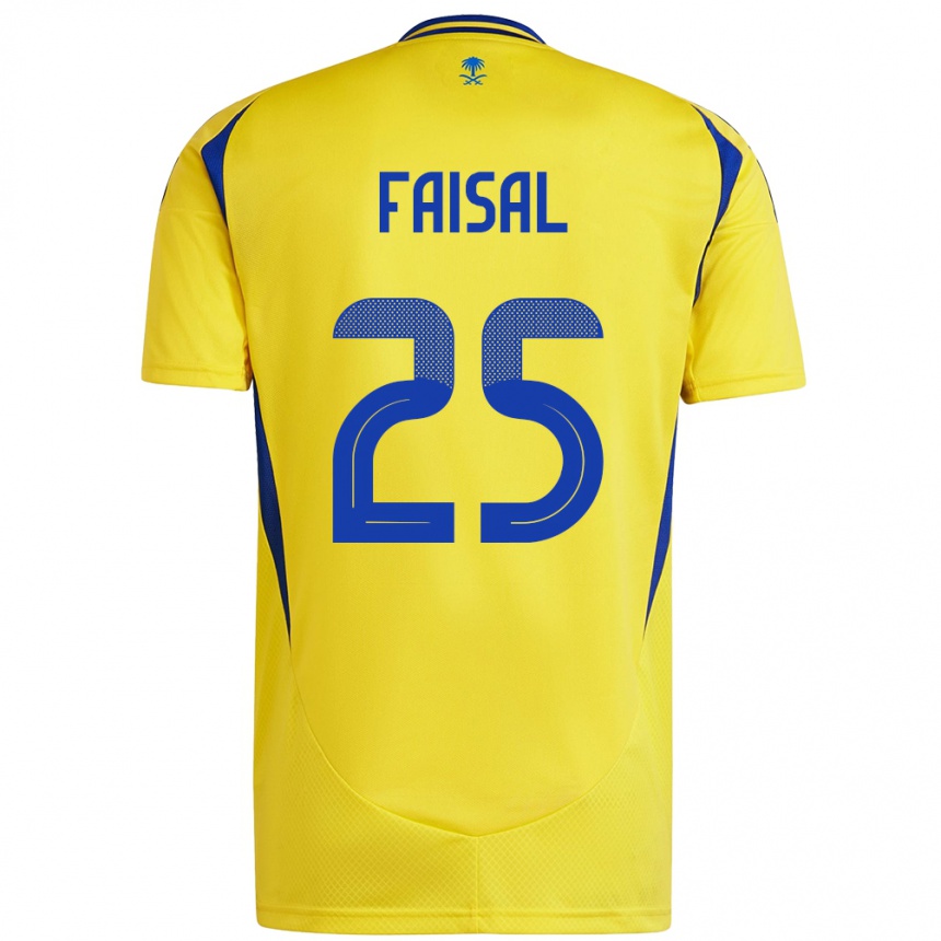 Niño Fútbol Camiseta Samira Faisal #25 Amarillo Azul 1ª Equipación 2024/25 Perú