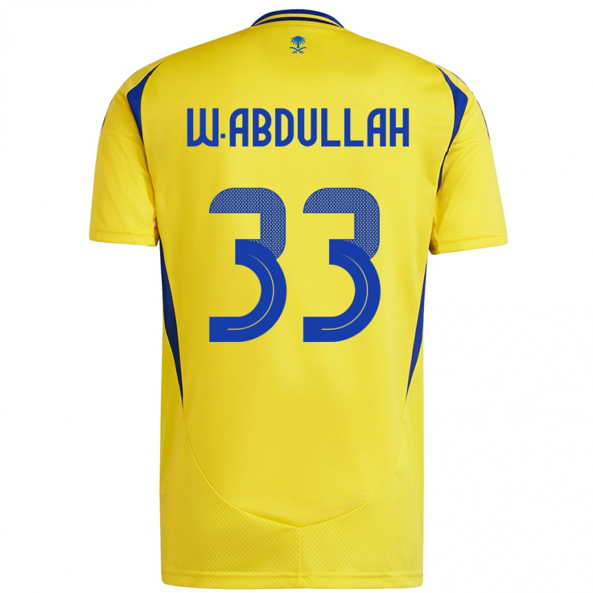 Niño Fútbol Camiseta Waleed Abdullah #33 Amarillo Azul 1ª Equipación 2024/25 Perú