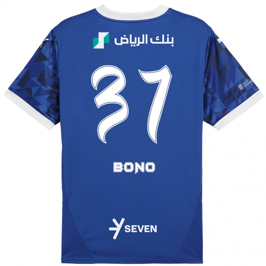 Niño Fútbol Camiseta Bono #37 Azul Oscuro Blanco 1ª Equipación 2024/25 Perú