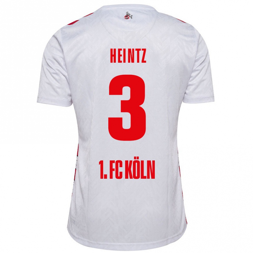 Niño Fútbol Camiseta Dominique Heintz #3 Blanco Rojo 1ª Equipación 2024/25 Perú