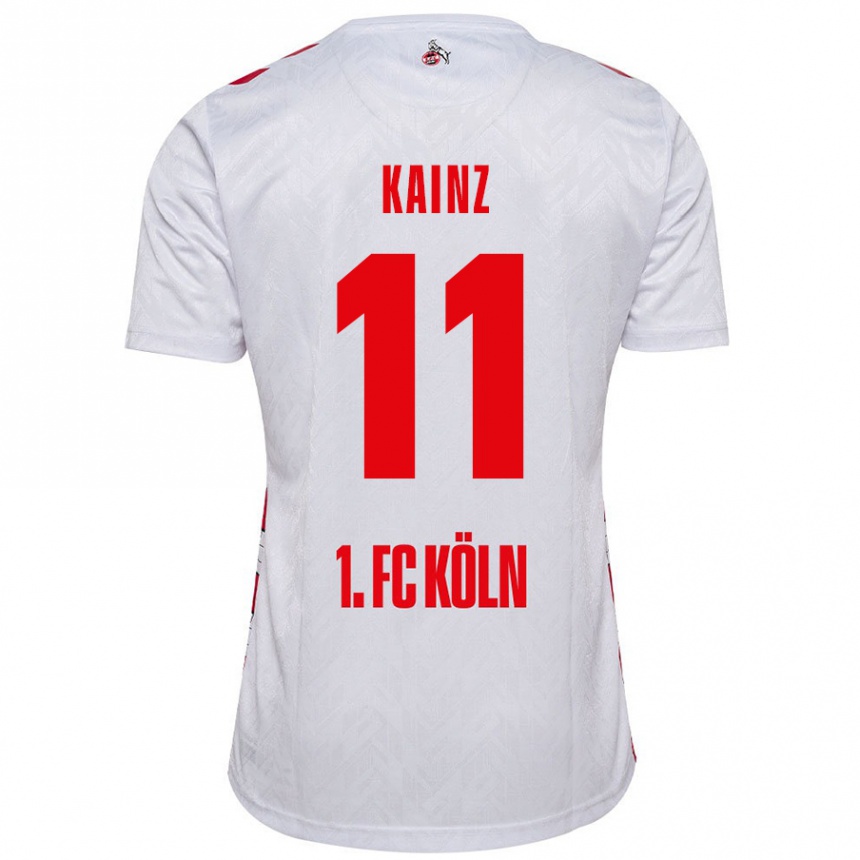 Niño Fútbol Camiseta Florian Kainz #11 Blanco Rojo 1ª Equipación 2024/25 Perú